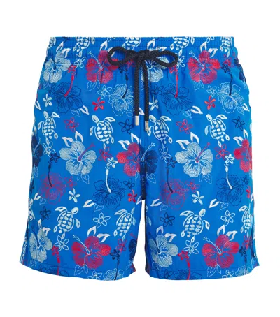 Vilebrequin Tropical Turtles Mistral Swim Shorts In Blue