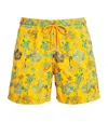 Vilebrequin Tropical Turtles Mistral Swim Shorts In Yellow