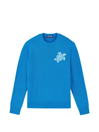 Vilebrequin Turtle Crew-neck Sweater In Blue