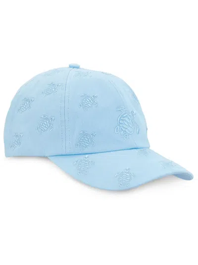 Vilebrequin Turtle-embroidered Cotton Cap In Blue