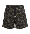Vilebrequin Turtle Embroidered Moopea Swim Shorts In Black