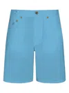 Vilebrequin Turtle-embroidered Shorts In Blue
