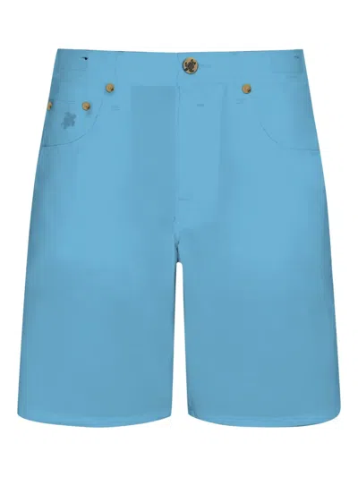 Vilebrequin Turtle-embroidered Shorts In Blue