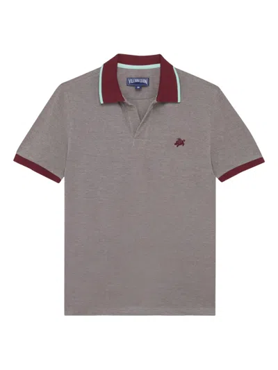 Vilebrequin Turtle-embroidered T-shirt In Gray