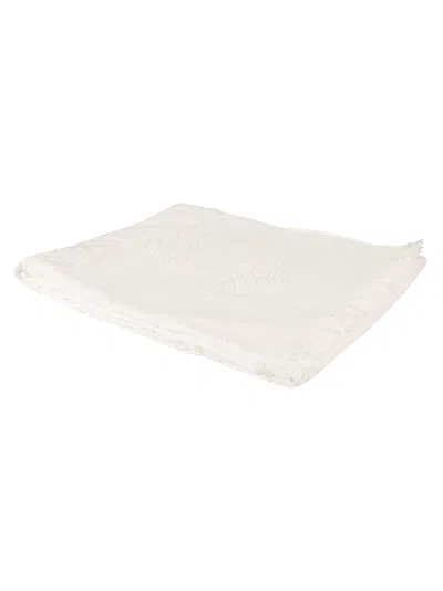 Vilebrequin Turtle Embroidered Towel In White