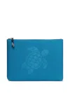 Vilebrequin Turtle-jacquard Clutch Bag In 蓝色