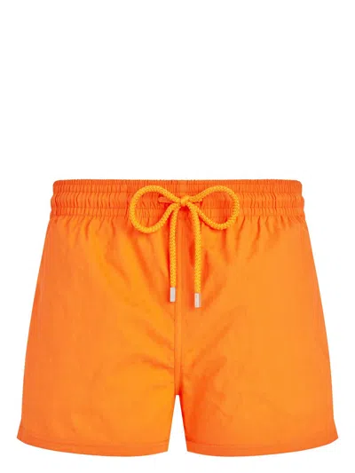 Vilebrequin Jacquard Turtle Stretch Swim Shorts In Abricot
