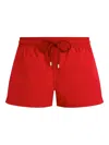 Vilebrequin Turtle Jacquard Swim Shorts In Red