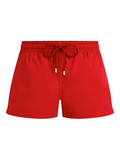 Vilebrequin Turtle Jacquard Swim Shorts In Red