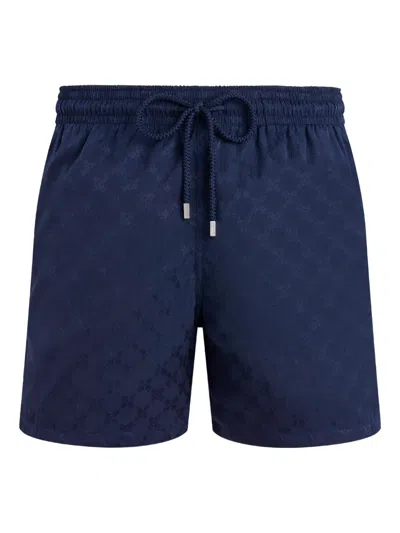 Vilebrequin Turtle-monogram Swim Shorts In Blue