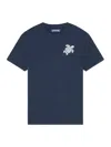 Vilebrequin Turtle Organic Cotton Embroidered T-shirt In Blue