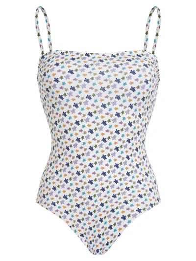 Vilebrequin Women Bustier One-piece Swimsuit Micro Ronde Des Tortues In Multi