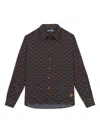 Vilebrequin Turtle-print Shirt In Brown