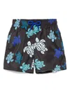 Vilebrequin Turtle-print Swim Shorts In 黑色