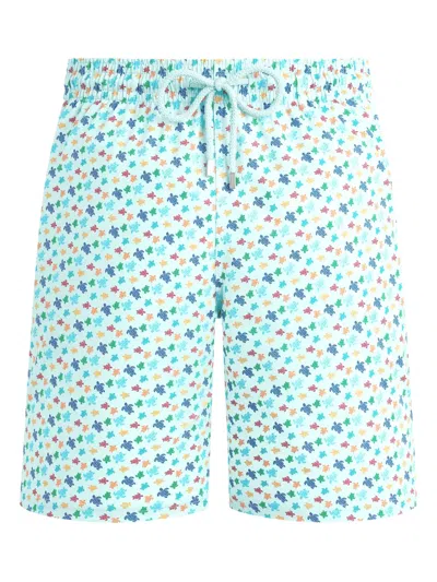 Vilebrequin Moorise Printed 4.5 Swim Trunks In Blue