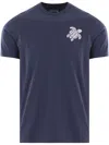 Vilebrequin Turtle Organic Cotton Embroidered T-shirt In Blue
