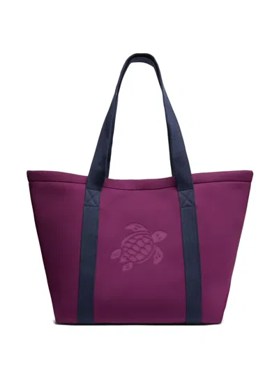 Vilebrequin Turtle-debossed Tote Bag In Purple