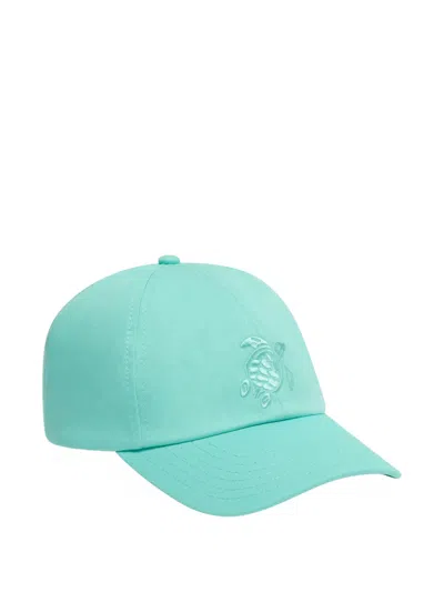 Vilebrequin Turtle-embroidered Cotton Cap In Blue