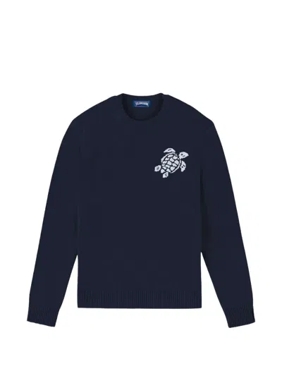 Vilebrequin Turtle-embroidered Sweater In Blue
