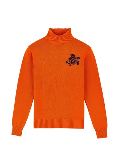 Vilebrequin Turtleneck Sweater In Orange
