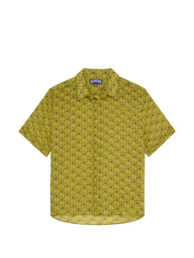 Vilebrequin Turtle-print Shirt In Brown