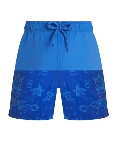 Vilebrequin Kids' Turtle-print Swim Shorts In Black