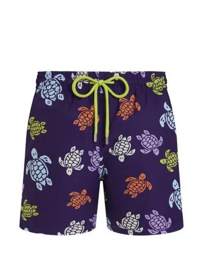 Vilebrequin Turtle-print Swim Shorts In Purple