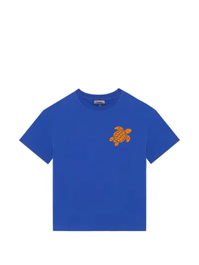 Vilebrequin Kids' Turtle-print T-shirt In Blue