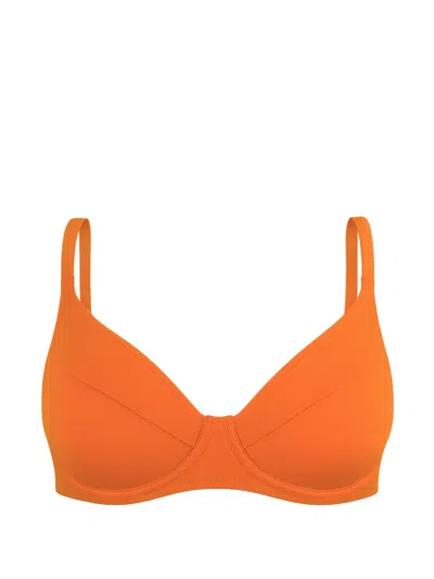 Vilebrequin Underwire Solid Bikini Top In Orange
