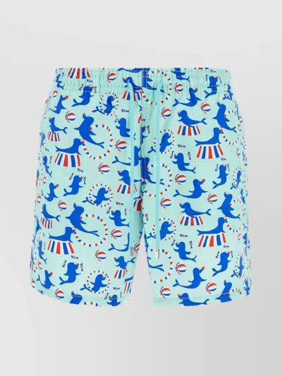 Vilebrequin Unique Print Nylon Swim Shorts In Blue