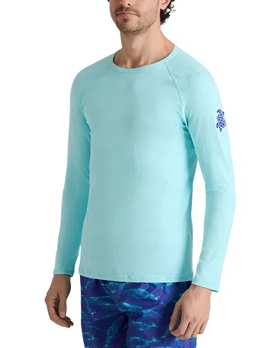 Vilebrequin Uv Protection Long Sleeve Rashguard Turtle Shirt In Blue