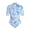 Vilebrequin Uv Protection One-piece Rashguard Medusa And Shells In Blue