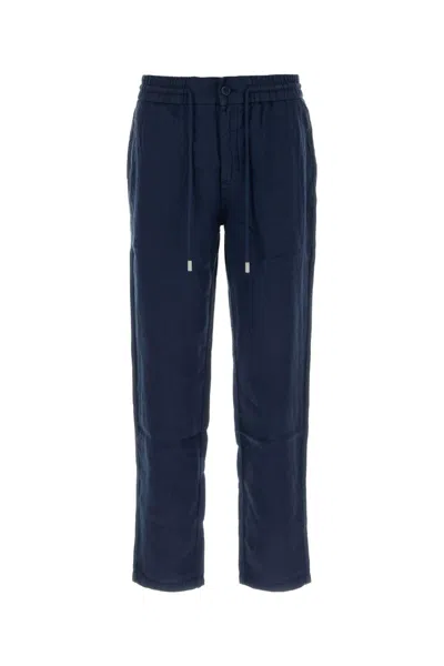 Vilebrequin Vented Linen Parc Pants For Men In Blue