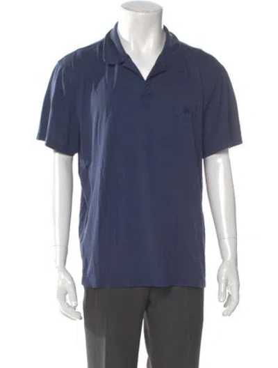 Pre-owned Vilebrequin V-neck Short Sleeve Polo Shirt In Blue