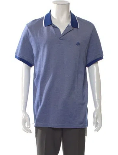 Pre-owned Vilebrequin V-neck Short Sleeve Polo Shirt In Blue