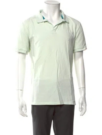 Pre-owned Vilebrequin V-neck Short Sleeve Polo Shirt In Green