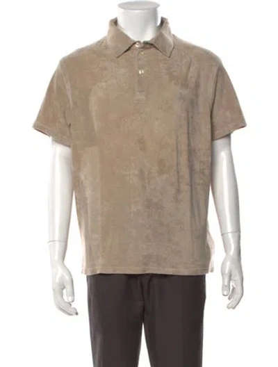 Pre-owned Vilebrequin V-neck Short Sleeve Polo Shirt In Neutral