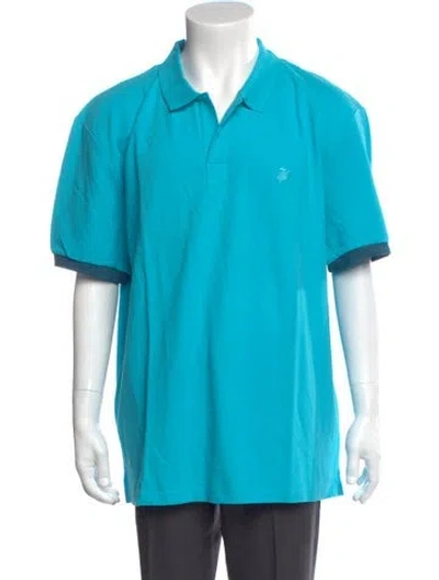 Pre-owned Vilebrequin V-neck Short Sleeve Polo Shirt W/ Tags In Blue