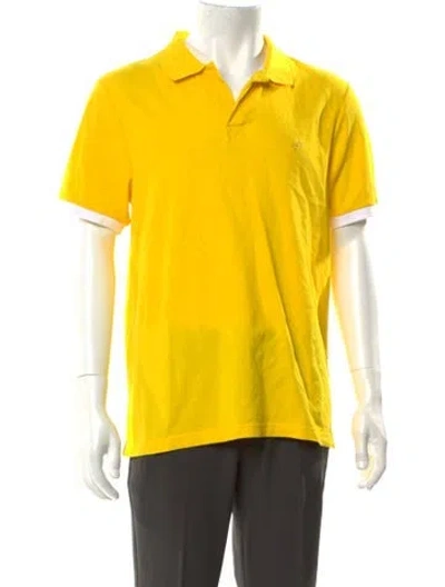 Pre-owned Vilebrequin V-neck Short Sleeve Polo Shirt W/ Tags In Yellow