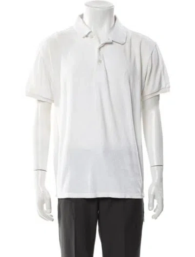 Pre-owned Vilebrequin V-neck Short Sleeve Polo Shirt In White