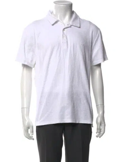 Pre-owned Vilebrequin V-neck Short Sleeve Polo Shirt In White