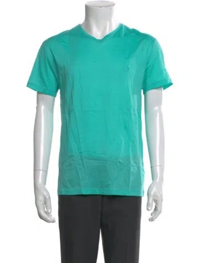 Pre-owned Vilebrequin V-neck Short Sleeve T-shirt In Green