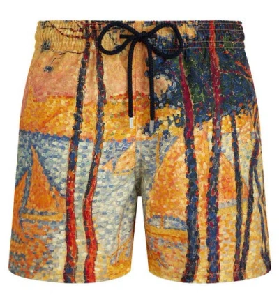 Vilebrequin Voile Et Pins 360 Swim Trunks In Maïs