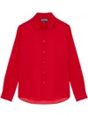Vilebrequin Voile Lightweight Shirt In Red