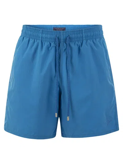 Vilebrequin Water-reactive Sea Shorts With Stars In Light Blue