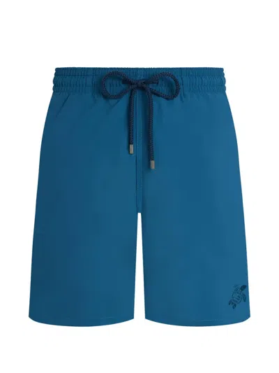 Vilebrequin Water-reactive Drawstring Swim Shorts In Blue