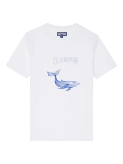 Vilebrequin Whale-print Crew-neck T-shirt In White