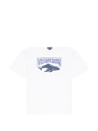 Vilebrequin Kids' Whale-print Oversized T-shirt In White