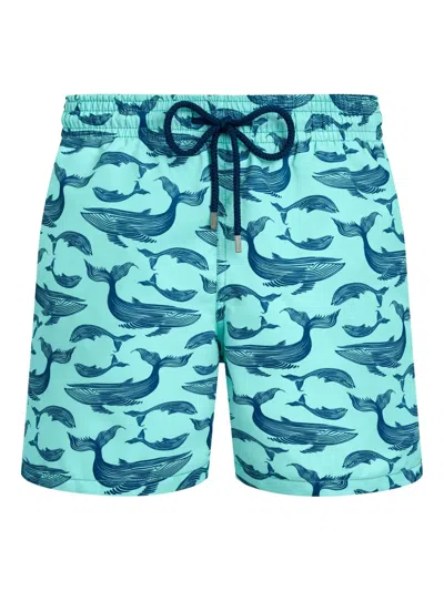 Vilebrequin Whale-print Swim Shorts In Green