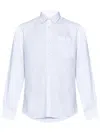 Vilebrequin White Linen Shirt With Turtle Embroidery In White